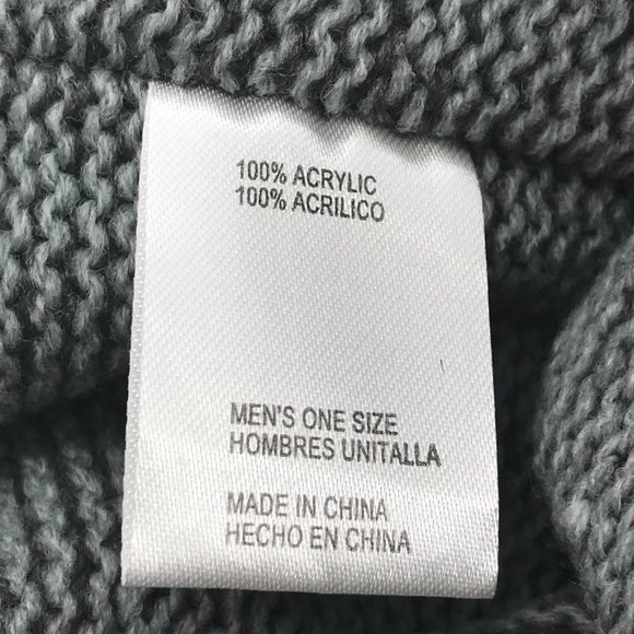 Winter Essentials Men's One Size Gray Knit Beanie New - Picture 6 of 9